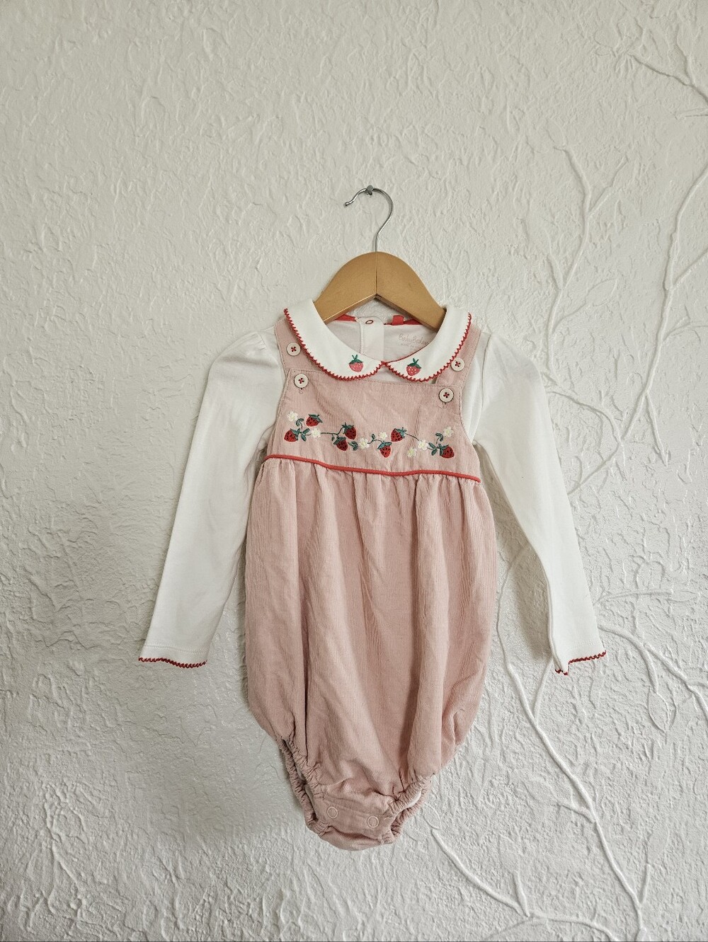 Baby Boden Strawberry Romper Set NWT